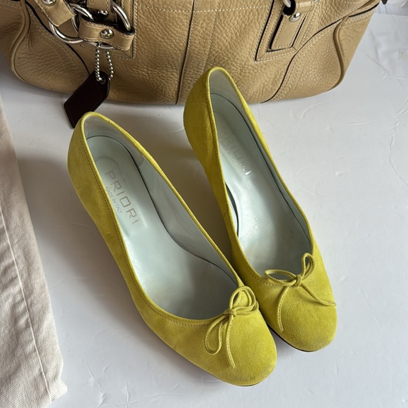 PRIORI Lime Green Suede Kitten Heels - Picture 15 of 15